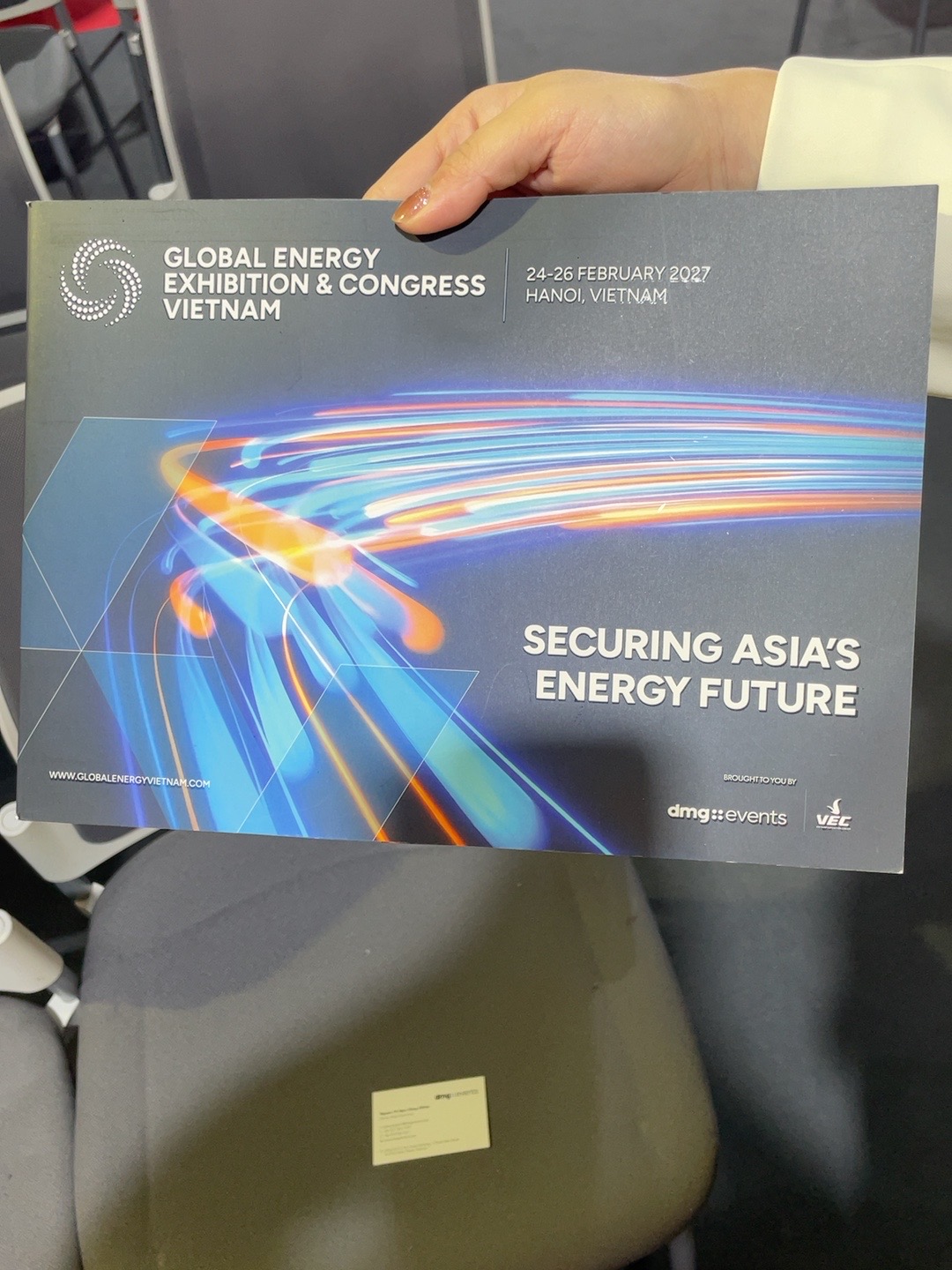 Global Energy Exhibition and Congress Vietnam brochure showing the February 2027 dates in Hanoi