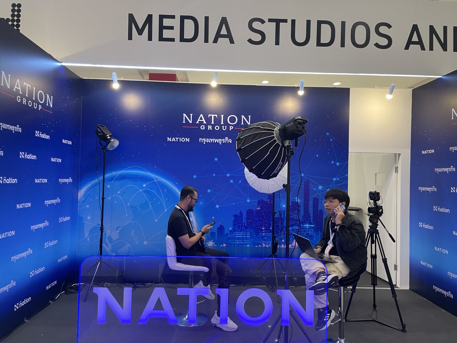 Gastech 2026 的 Nation Group 演播室